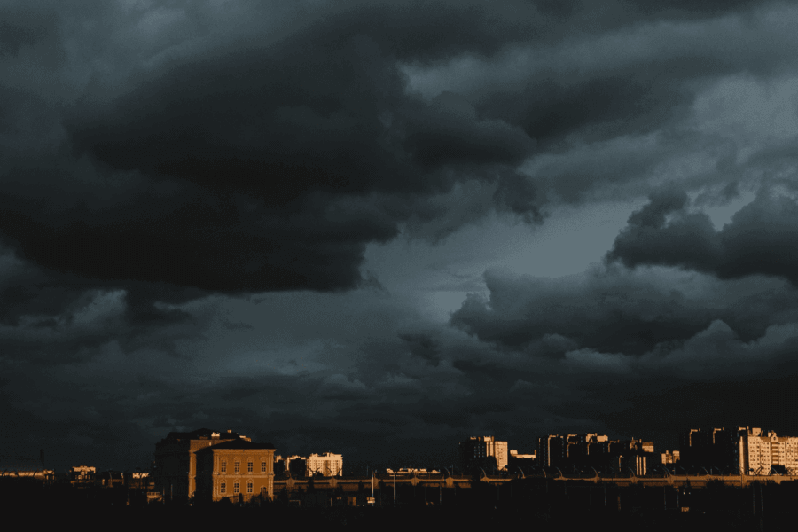 Severe weather warning in Iowa City, highlighting apartment storm preparedness
